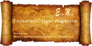Esztergályos Magdolna névjegykártya